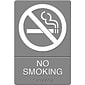 U.S. Stamp & Sign Headline® ADA "NO SMOKING" Sign, Gray/White, 6" x 9" (USS4813)