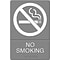 U.S. Stamp & Sign Headline® ADA NO SMOKING Sign, Gray/White, 6 x 9 (USS4813)