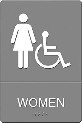 U.S. Stamp & Sign Headline® ADA WOMEN ACCESSIBLE Sign, 6 x 9