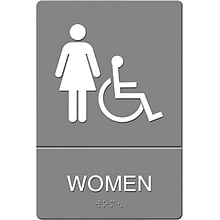 U.S. Stamp & Sign Headline® ADA WOMEN ACCESSIBLE Sign, 6 x 9