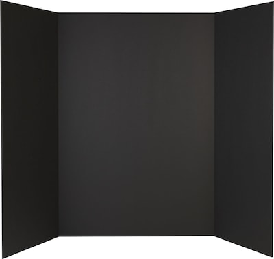 Staples® Tri-Fold Foam Presentation Board, 4x3, Black (902091)