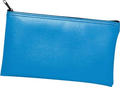 MMF Industries® Wallet Bag with Zipper Top, Blue, 25/Carton