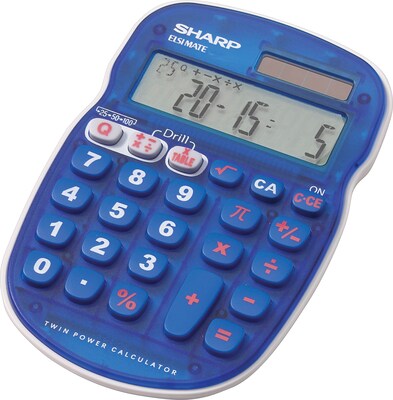 Sharp ELS25BBL 10-Digit Desktop Calculator, Blue