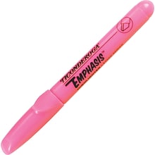 Ticonderoga® Emphasis Fluorescent Highlighter, Chisel Tip, Pink