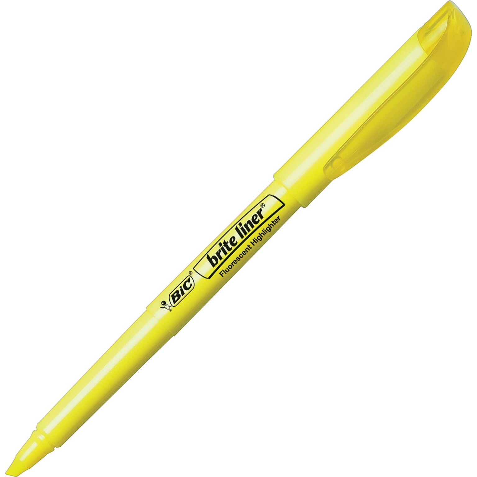 BIC Brite Liner Stick Highlighters, Chisel Tip, Fluorescent Yellow, 216/Carton (BL11YELCT)