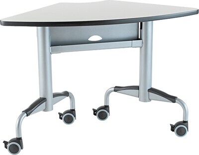 Bretford Here™ Series Training Tables, Quarter Round, 24D, Grey