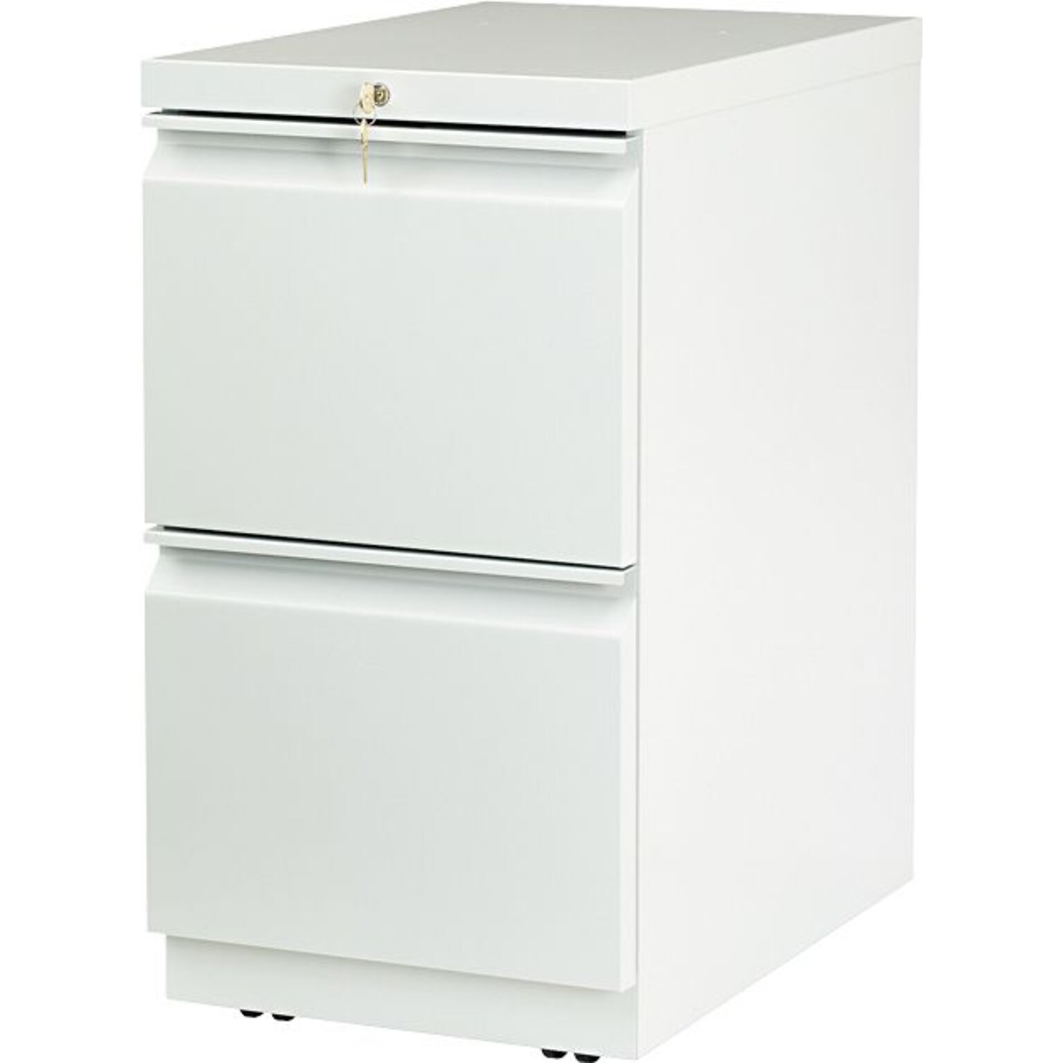 HON Brigade 2-Drawer Mobile Lateral File Cabinet, Letter Size, Lockable, 28H x 15W x 23D, Gray (H33823RLQ)