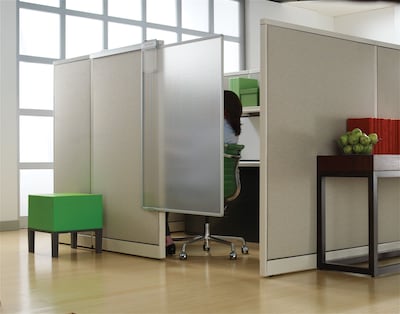 Quartet Non-Tackable Workstation Privacy Screen, 48H x 36W, Translucent, Polycarbonate (WPS1000)