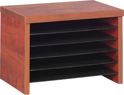 Alera Valencia Flat File Cabinet, 10.75H x 15.75W x 9.75D, Medium Cherry (VA316012MC)