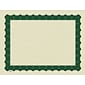 Great Papers® Parchment Certificates with Metallic Green Border, 25/Pack