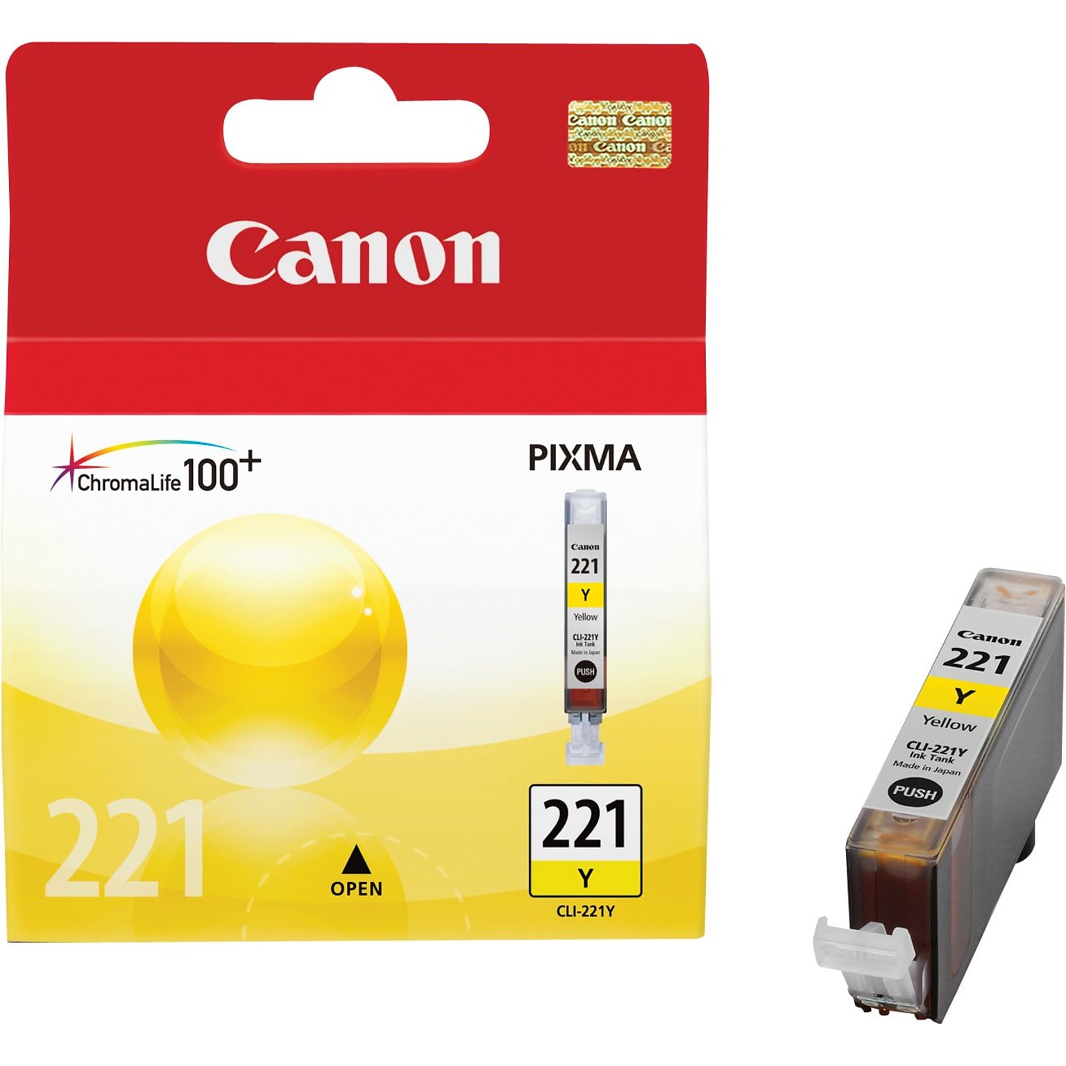 Canon 221 Yellow Standard Yield Ink Cartridge   (2949B001)