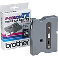 Brother TX TX2111 Label Maker Tape, 1W, Black on White