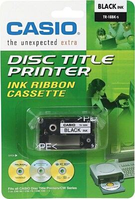 Casio Black Thermal Transfer Printer Ribbon (TR-18BK)