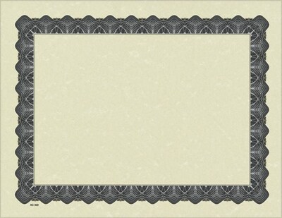 Masterpiece Studios Parchment Certificates with Metallic Silver Border