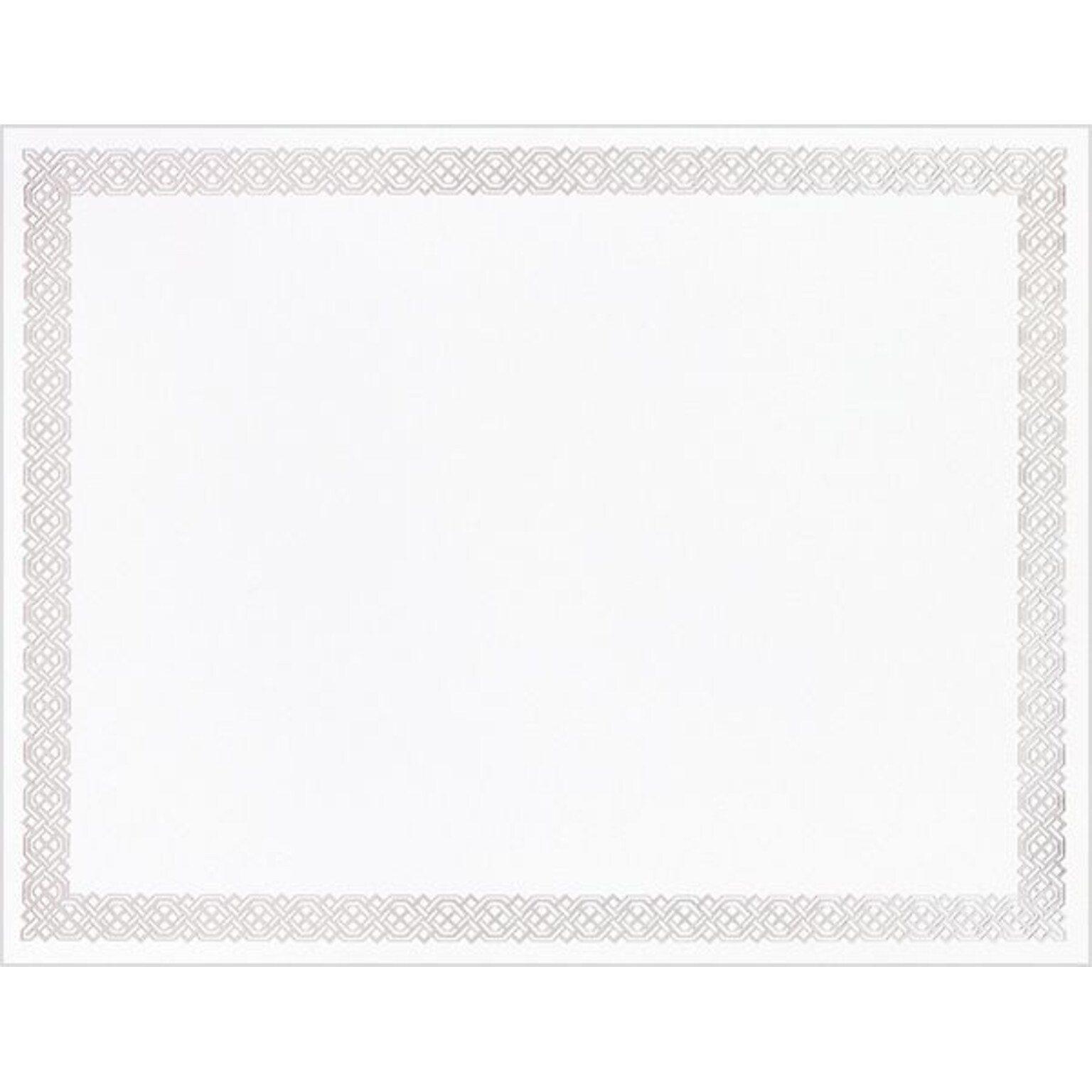 Great Papers Braided Foil Recognition Certificates, 8.5 x 11, White, 15/Pack (963027)