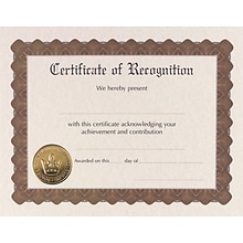 Great Papers Certificates, 8.5 x 11, Gold and Beige, 18/Pack (20104239)