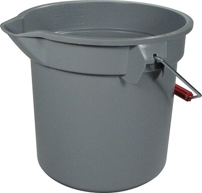 Rubbermaid Commercial Brute Round Utility Bucket, 14-Quart, Gray (FG261400GRAY)