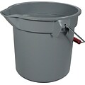 Rubbermaid Commercial Brute Round Utility Bucket, 14-Quart, Gray (FG261400GRAY)