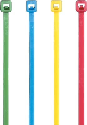 8 Color Cable Ties, Red (CT444B)