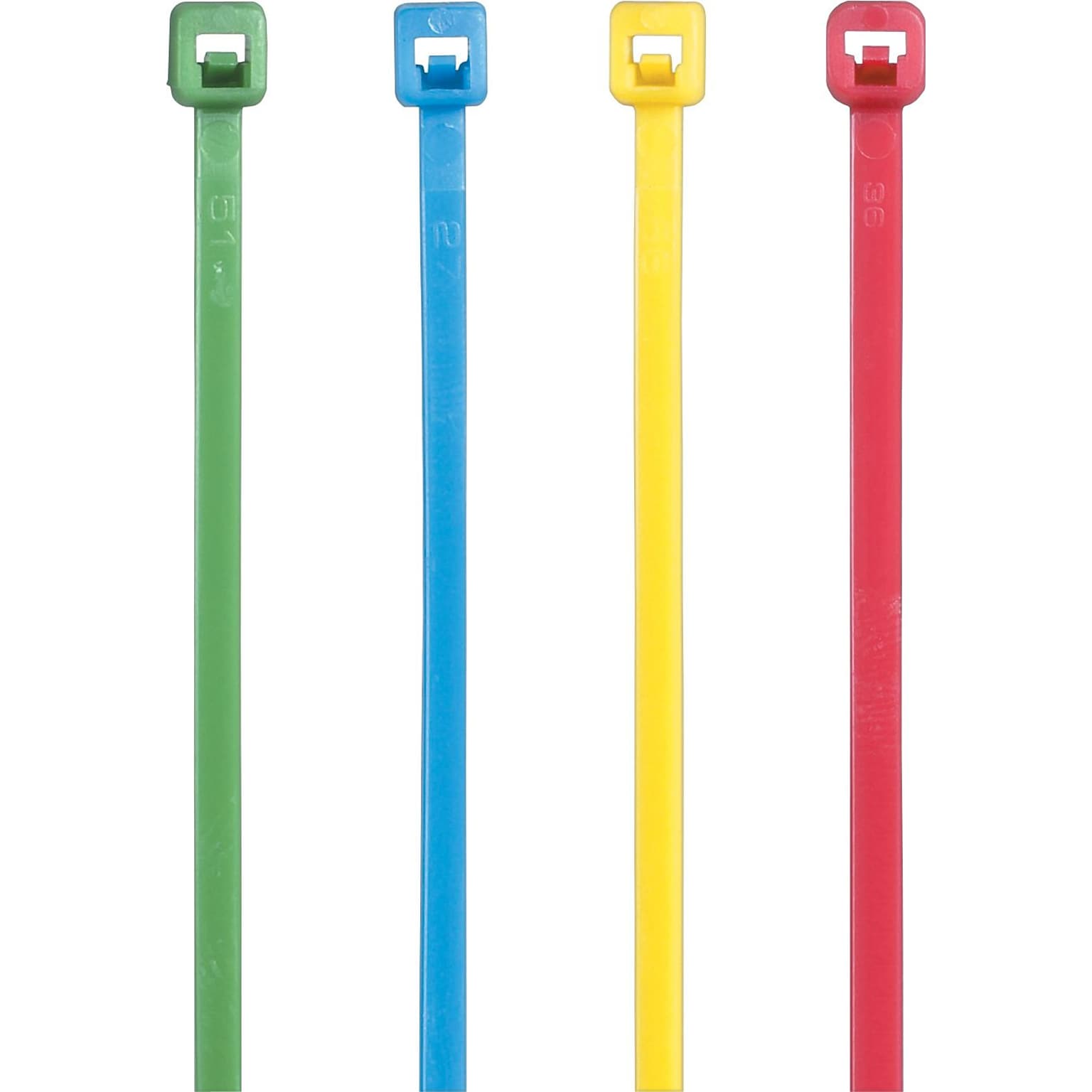 8 Color Cable Ties, Red (CT444B)