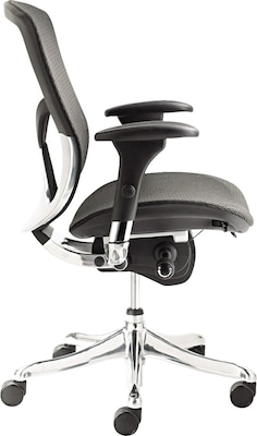 Alera EQ Series Ergonomic Multifunction Mid-Back Chair, Mesh, Black (EQA42ME10A)