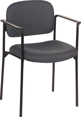 HON Scatter Fabric Stacking Guest Chair, Fixed Arms, Charcoal (BSXVL616VA19)