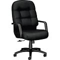 HON® 2091 Pillow-Soft™ Polyester High Back Swivel/Tilt Chair, Black, Seat: 22W x 21D, Back: 22W x 23 1/2H