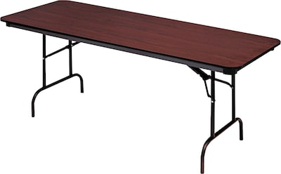 Iceberg® Premium Wood Laminate Folding Tables, 72x30, Mahogany