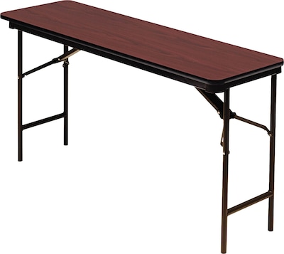 Iceberg® Premium Wood Laminate Folding Tables, 60x18, Mahogany