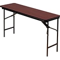 Iceberg® Premium Wood Laminate Folding Tables, 60x18, Mahogany