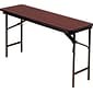 Iceberg® Premium Wood Laminate Folding Tables, 60x18", Mahogany