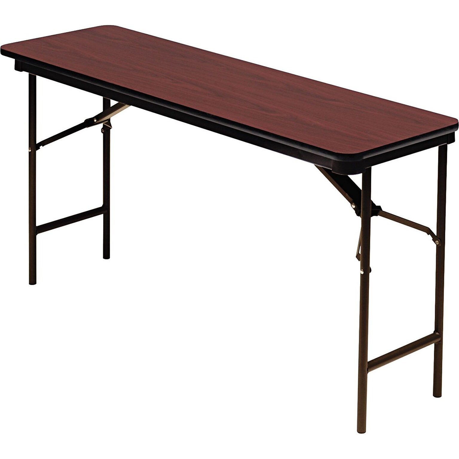 ICEBERG OfficeWorks 18 x 60 Laminate Folding Table, Mahogany (55274)