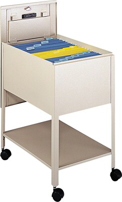 Safco 3-Shelf Metal File Cart, Putty (5363PT)