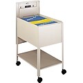 Safco 3-Shelf Metal File Cart, Putty (5363PT)