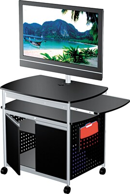 Safco Scoot 4-Shelf Steel Utility Cart, Black (8941BL)