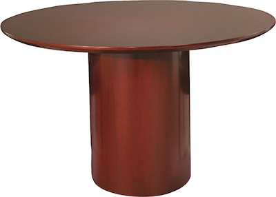 Safco Napoli Executive 48 Round Wood Veneer Conference Table Top, Sierra Cherry