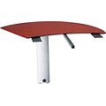 Safco Napoli Collection In Sierra Cherry, Curved Left Desk Extension