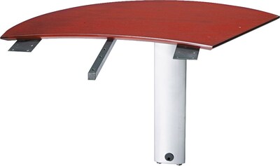 Safco Napoli Collection In Sierra Cherry, Curved Right Desk Extension