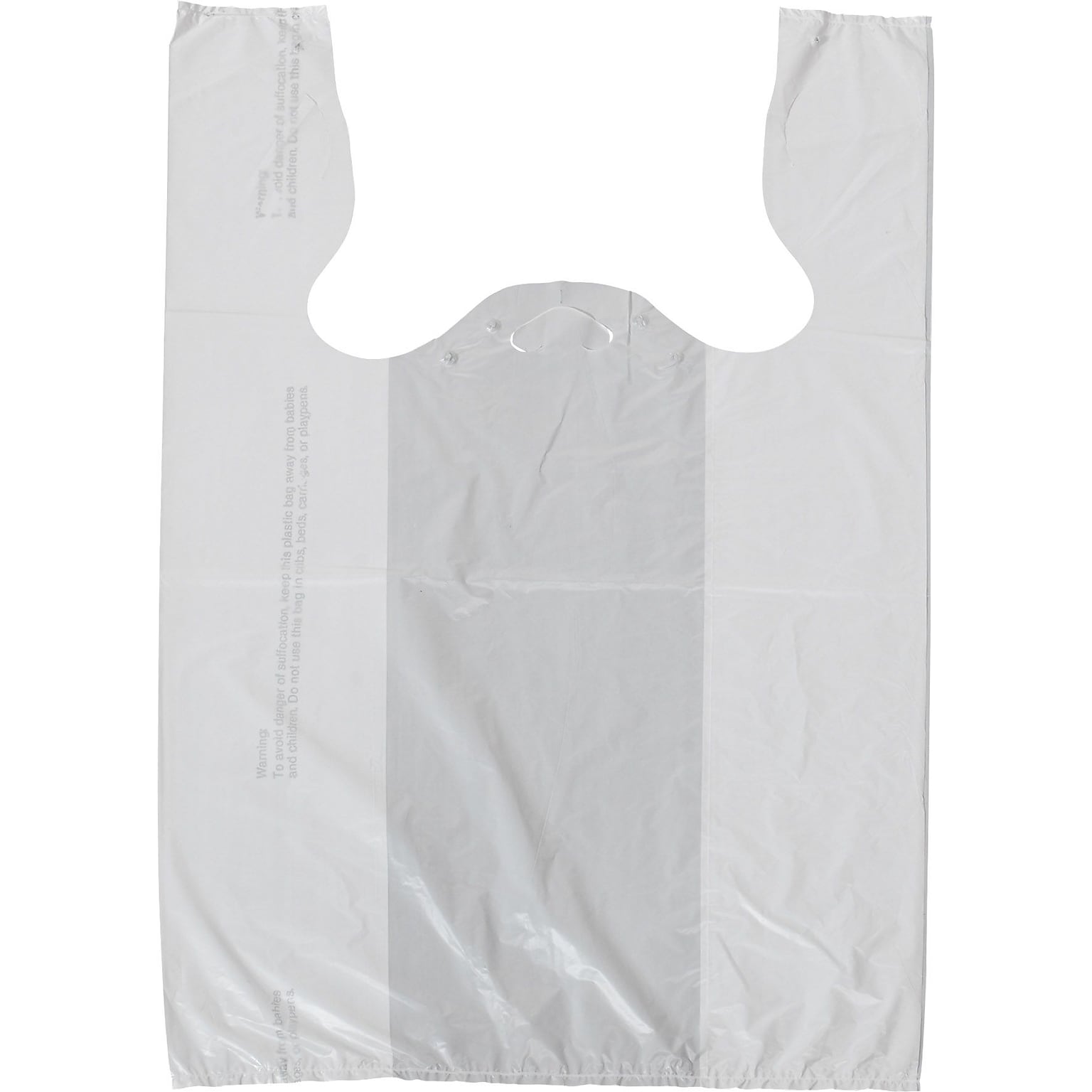 11 1/2 x 08 x 18 White T-Shirt Bags, 1000/Case (1618)
