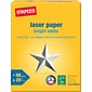 Staples® 8.5" x 11" Laser Paper, 28 lbs., 98 Brightness, 500/Ream (733333)