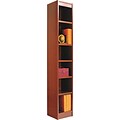 Alera® Narrow Profile Bookcase in Cherry Finish, 6-Shelves, 12W