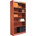 Alera™ Square Corner Bookcase in Cherry Finish, 7-Shelves