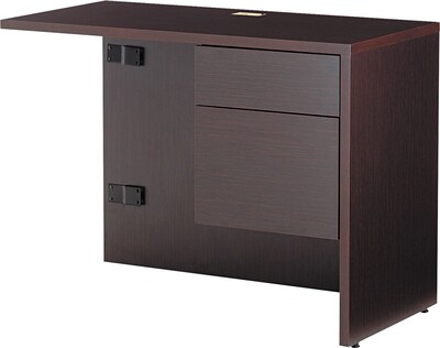 Global® Genoa™ Series Office Collection in Dark Espresso Finish; Right Return