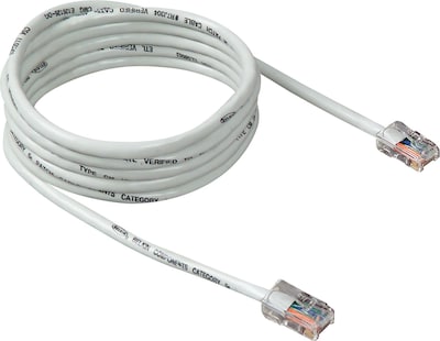 Belkin 25 RJ45 to RJ45 Networking Cable, Male to Male, White (A3L791-25-WHT)