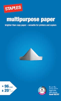 Multipurpose Paper, 8 1/2 x 14, Ream