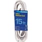 GE Polarized 15' Extension Cord, 3-Outlet, White (51962)