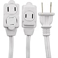 GE Polarized 15 Extension Cord, 3-Outlet, White (51962)