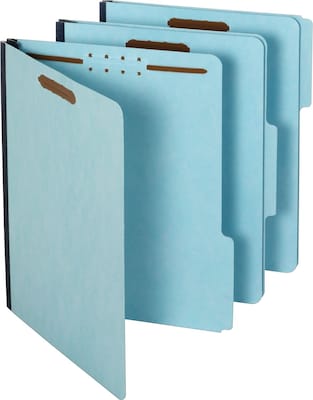 Staples® Pressboard Classification Folders, 2 Expansion, Letter Size, Blue, 25/Box (TR384868/384868