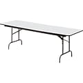 Iceberg® Premium Wood Laminate Folding Tables, 96x30, Gray