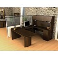 Bestar® Executive Office Collection in Chocolate Finish; U-Shaped Workstation